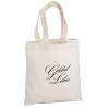 View Image 1 of 2 of Cotton Sheeting Natural Economy Tote - 9-1/2" x 9" - 24 hr
