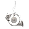 View Image 1 of 2 of Charm Christmas Ornament - Horn