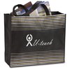 View Image 1 of 1 of Line Pattern Tote w/Metallic Lines