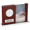 View Image 1 of 1 of Rosewood Finish Photo Frame Clock