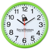 View Image 1 of 2 of Color Edge Slim Wall Clock - 12"
