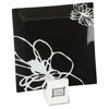 View Image 1 of 1 of Designer Glass Plate - Floral Sketch - 8"