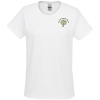 View Image 1 of 3 of Gildan 6 oz. Ultra Cotton T-Shirt - Ladies' - Embroidered - White