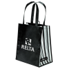 View Image 1 of 4 of Laminated PET Tote with Striped Gusset