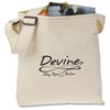View Image 1 of 1 of Contrast Stitch Sling Tote - Natural