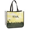 View Image 1 of 3 of Laminated Polypropylene - 14" x 16" - Green Grass Tote
