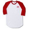 View Image 1 of 3 of Badger 3/4 Sleeve Color Block Baseball Shirt - White