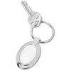 View Image 1 of 2 of Oval Metal Key Tag