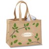 View Image 1 of 1 of V Natural Jute Shopper - Leaves