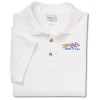 View Image 1 of 1 of Anvil 100% Cotton Jersey Polo - Emb - White