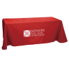 View Image 1 of 3 of Hemmed Open-Back Poly/Cotton Table Throw - 6' - 24 hr