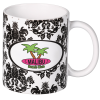 View Image 1 of 1 of Pineapple Damask Designer Mug - 11 oz.