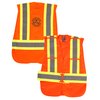 View Image 1 of 2 of 5-Point Vertical Stripe Tear Away Safety Vest - Screen