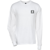 View Image 1 of 2 of Hanes Beefy-T LS - Screen - White