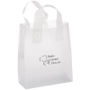 View Image 1 of 1 of Soft-Loop Frosted Clear Shopper - 10" x 8"