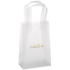 View Image 1 of 1 of Soft-Loop Frosted Clear Shopper - 8" x 5" - Foil