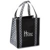 View Image 1 of 1 of Grande Printed Shopping Tote - 14" x 12-1/2" - Plaid