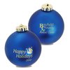 View Image 1 of 3 of Ornament - 3 1/4" Round Shatterproof Ball - Happy Holidays
