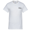 View Image 1 of 2 of Gildan 6 oz. Ultra Cotton Pocket T-Shirt - Screen - White