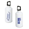 View Image 1 of 4 of h2go Stainless Bottle - 20 oz. - Happy Holidays - White