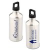 View Image 1 of 4 of h2go Stainless Bottle - 20 oz. - Celebrate - Silver