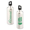 View Image 1 of 4 of h2go Stainless Bottle - 24 oz. - Celebrate - Silver