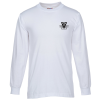 View Image 1 of 2 of Bayside Long Sleeve T-Shirt - White