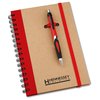 View Image 1 of 2 of Eco Spiral Notebook with Helix Pen - 8" x 6"