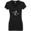 View Image 1 of 2 of Bella+Canvas V-Neck Jersey T-Shirt - Ladies' - Screen