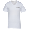 View Image 1 of 2 of Bella+Canvas V-Neck T-Shirt - Men's - White - Screen