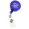 View Image 1 of 4 of Economy Retractable Badge Holder - Round - Translucent