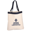 View Image 1 of 2 of 12 oz. Cotton Canvas Color Band Tote