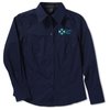 View Image 1 of 2 of North End Poplin Taped Shirt - Ladies'