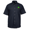 View Image 1 of 1 of Soil Release Button Down SS Poplin Shirt - Men's