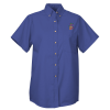 View Image 1 of 1 of Soil Release Button Down SS Poplin Shirt - Ladies'
