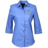 View Image 1 of 1 of Soft Collar 3/4 Sleeve Poplin Shirt - Ladies'