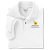 View Image 1 of 1 of Anvil 50/50 Jersey Knit Polo - Embroidered - White