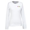 View Image 1 of 1 of Gildan Softstyle LS T-Shirt - Ladies' - Emb - White