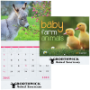 View Image 1 of 3 of Baby Farm Animals Calendar - Stapled