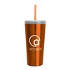 View Image 1 of 2 of Stainless Tumbler w/Straw - 18 oz.