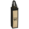 View Image 1 of 2 of Jute Wine Bottle Gift Tote - 24 hr