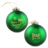 View Image 1 of 2 of 3 1/4" Round Ornament - Present - Merry Christmas