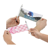 View Image 1 of 1 of Banner Pen - Pink Ribbon - Plaid