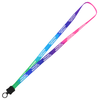 View Image 1 of 2 of Tie-Dye Multicolor Lanyard - 1/2" - Plastic O-Ring