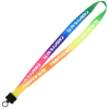 View Image 1 of 2 of Tie-Dye Multicolor Lanyard - 3/4" - Plastic O-Ring