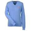 View Image 1 of 1 of Ultra-Soft Cotton V-Neck Sweater - Ladies'
