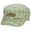 View Image 1 of 2 of Peter Grimm Cadet Cap - Lime Green Plaid - Closeout