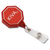 View Image 1 of 1 of Jumbo Retractable Badge Holder - 40" - Octagon