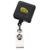 View Image 1 of 4 of Economy Retractable Badge Holder - Square - Opaque - 24 hr