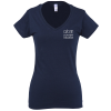 View Image 1 of 2 of Gildan Softstyle V-Neck T-Shirt - Ladies' - Colors - Screen